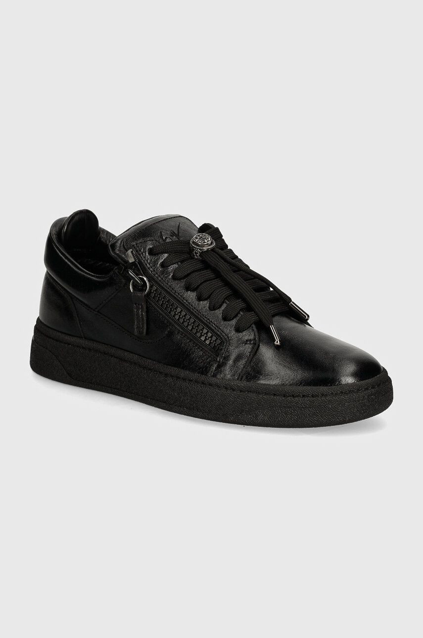 Kožené tenisky Giuseppe Zanotti GZ čierna farba, RU40019.003