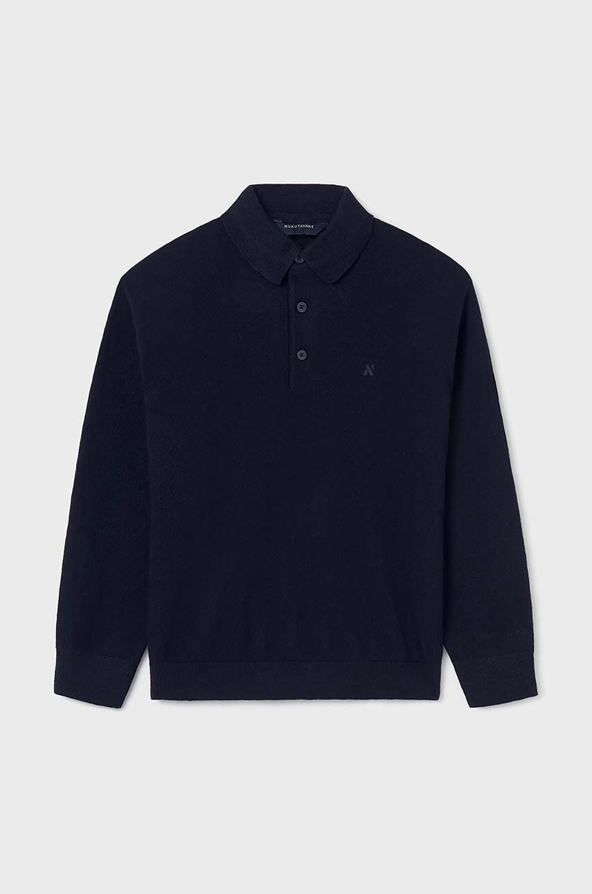 Detský sveter s prímesou vlny Mayoral tmavomodrá farba, tenký, 7103