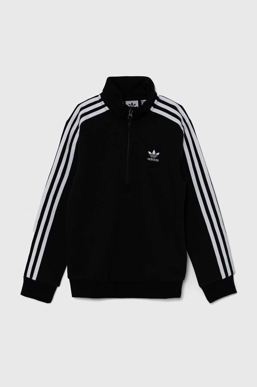 Detská mikina adidas Originals HZ SWEATSHIRT čierna farba, s nášivkou, IY7450