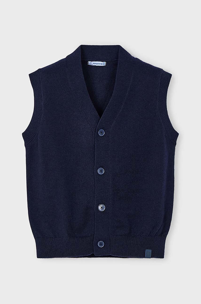 Detská vesta Mayoral tmavomodrá farba, tenký, 4345