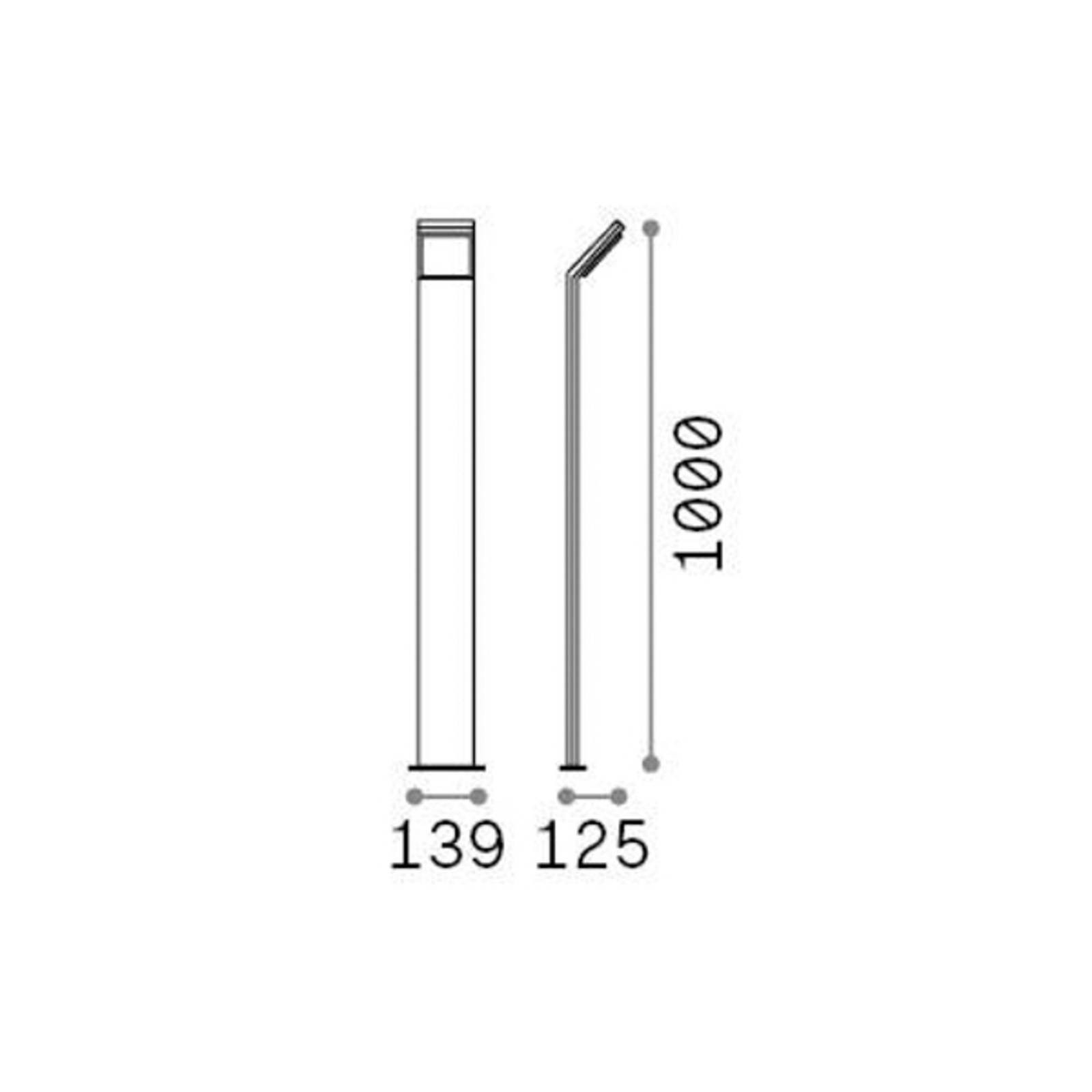 Ideal Lux Style LED svetlo na chodník, hnedé, výška 100 cm, 3 000 K