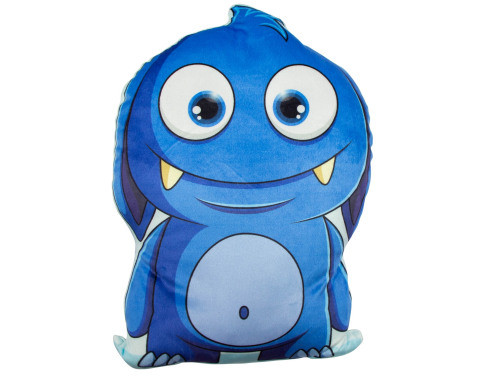 Detský dekoračný vankúš Príšerka, modrá%