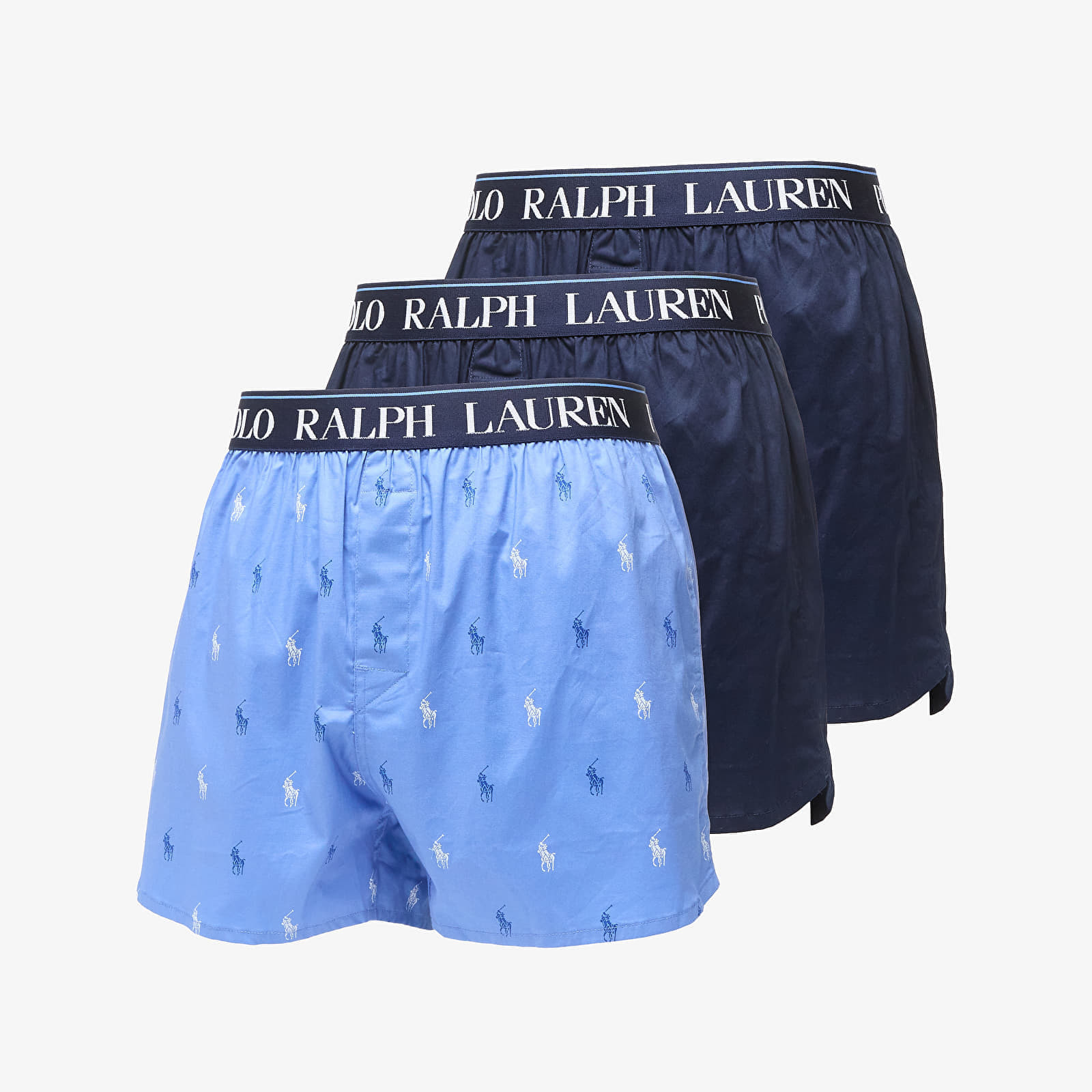 Ralph Lauren Stretch Cotton Three Slim Fit Boxers 3-Pack Blue L
