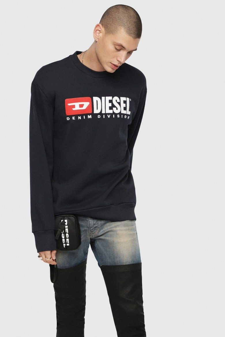 Mikina - Diesel SCREWDIVISION SWEATSHIRT čierna