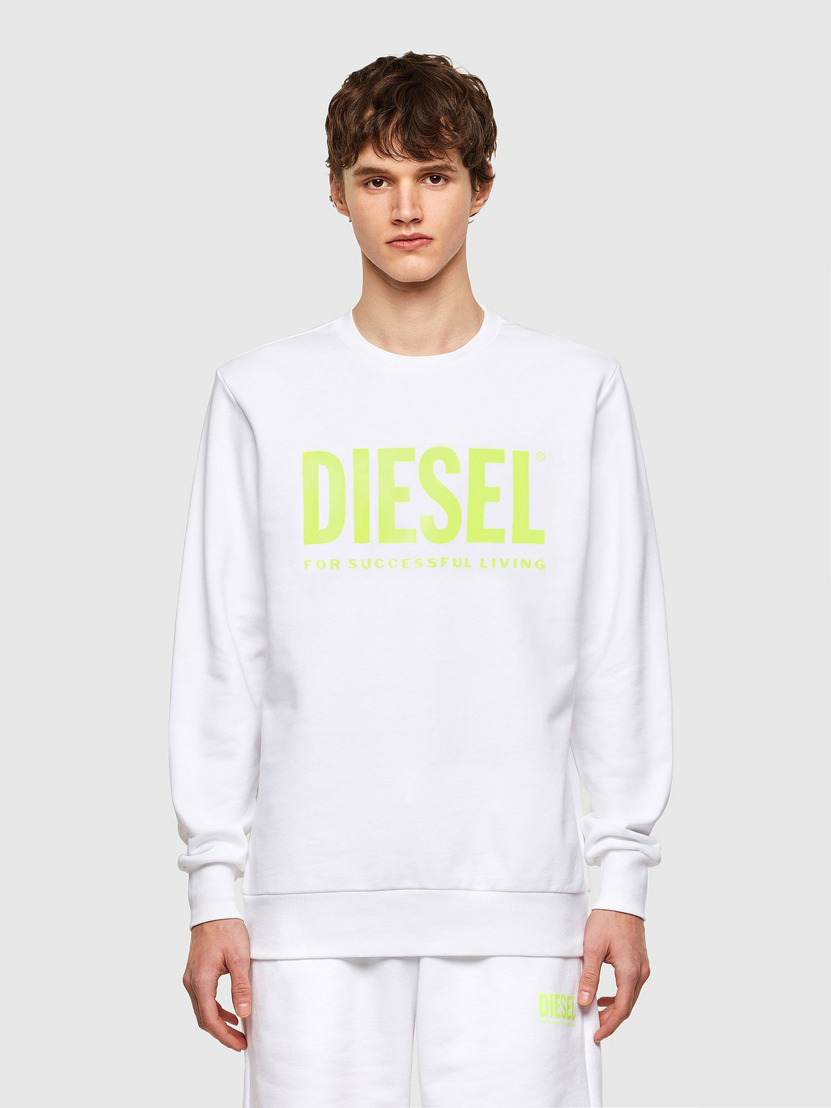 Diesel Mikina - SGIRDIVISIONLOGO SWEATSHIRT biela