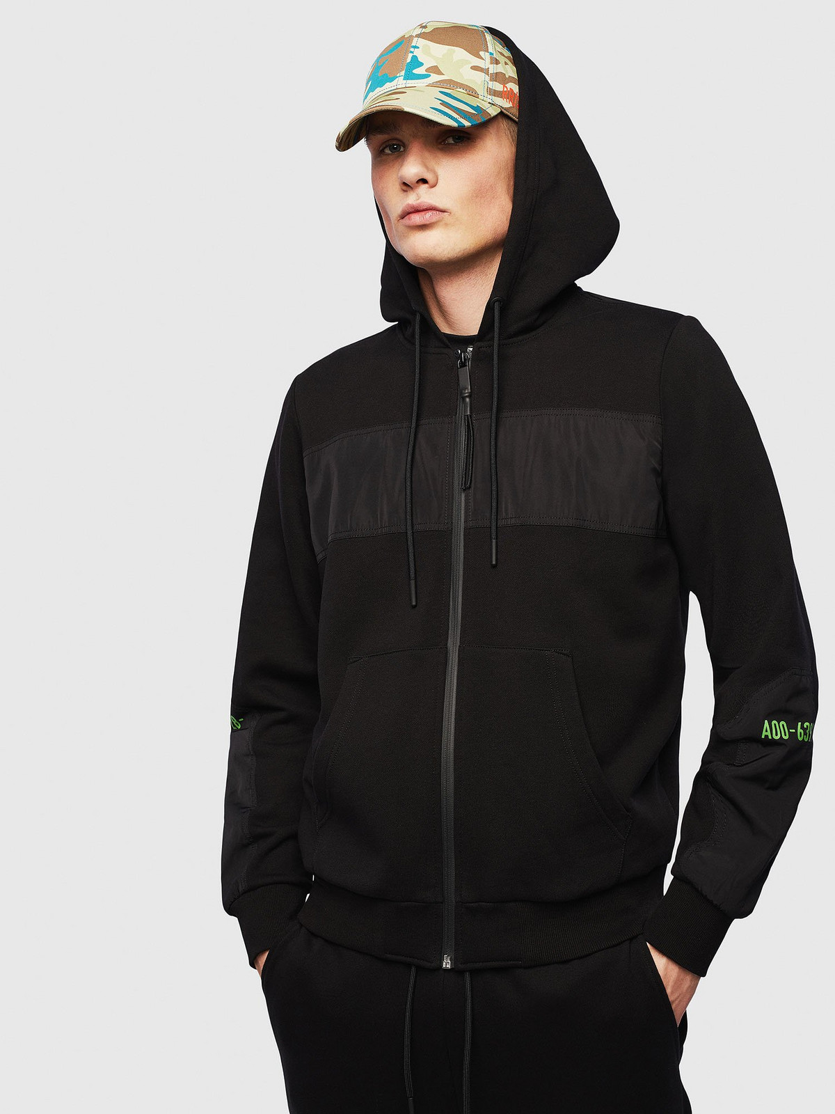 Diesel Mikina - SDIEX SWEATSHIRT čierna