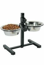 Miska nerez stojan nastaviteľný + 2 misky pes 0,7L