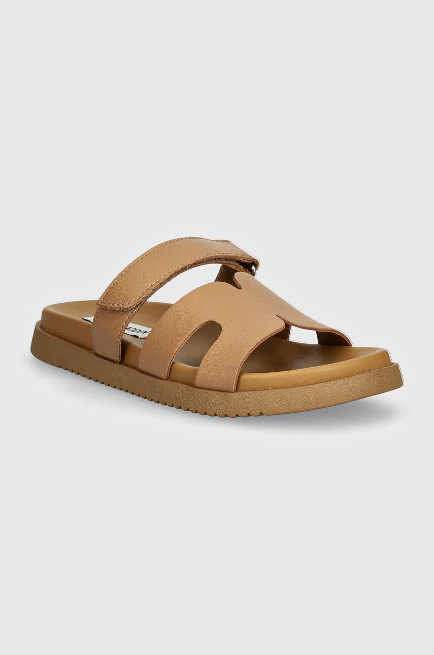 Kožené šľapky Steve Madden dámske, hnedá farba