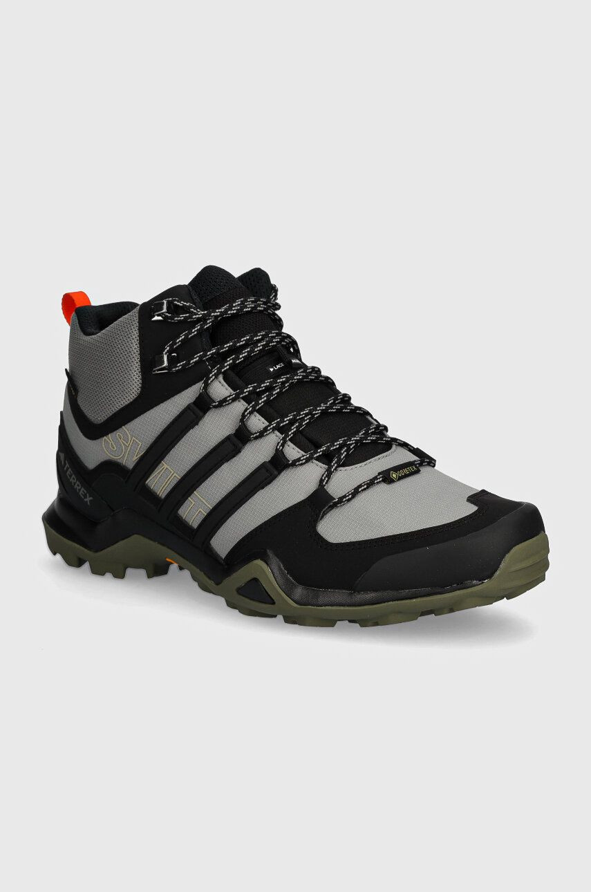 Topánky adidas TERREX Swift R2 Mid GTX pánske, šedá farba, IH2602