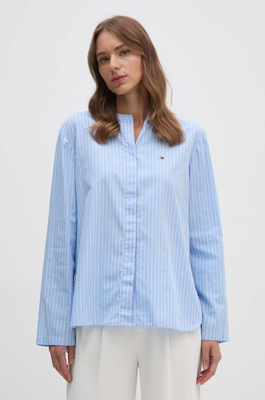 Bavlnená košeľa Tommy Hilfiger dámska, regular, so stojačikom, WW0WW42276
