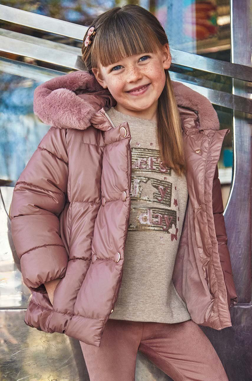 Detská bunda Mayoral ružová farba, 4489