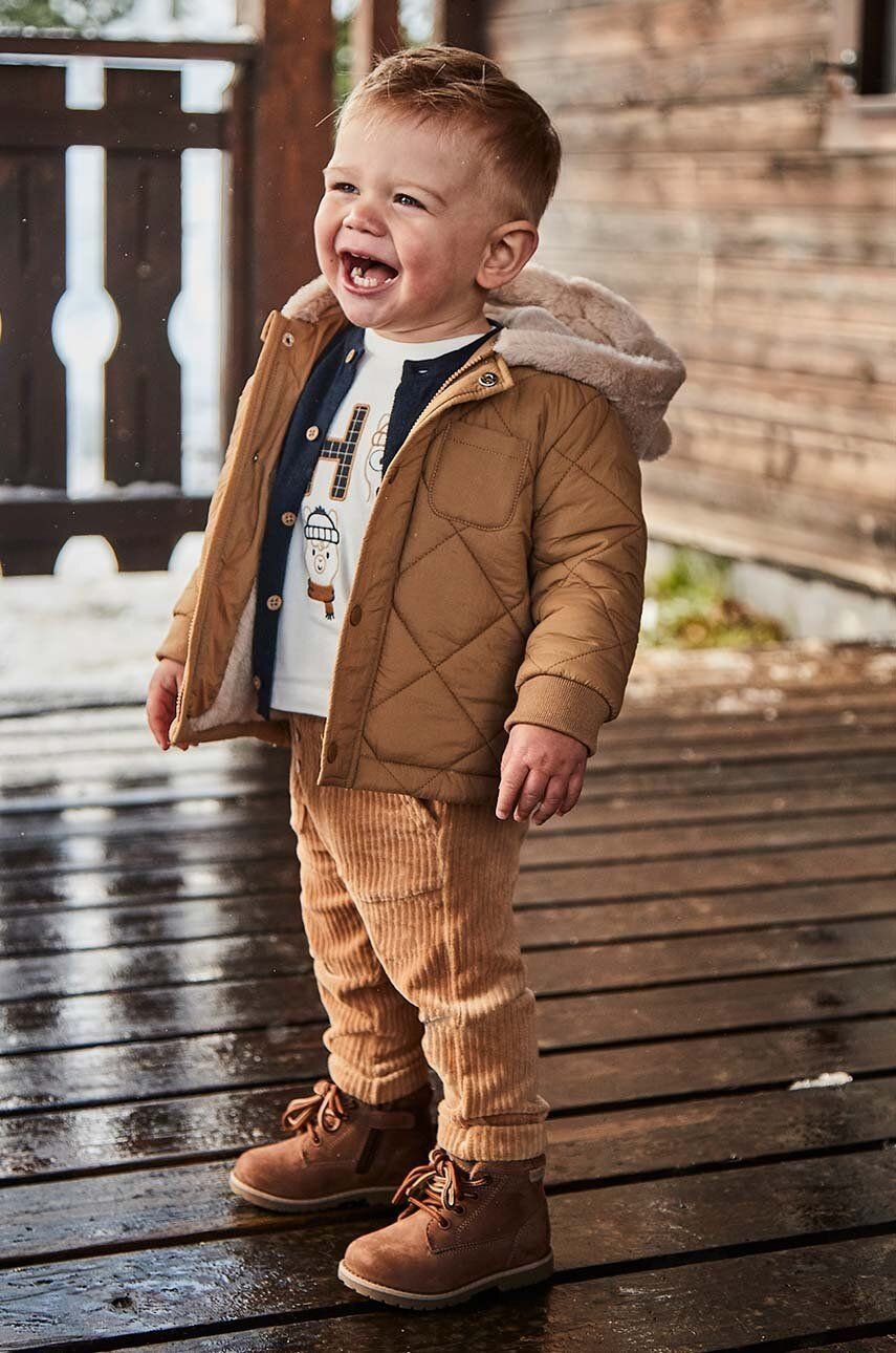 Detské nohavice Mayoral hnedá farba, jednofarebné, 2542