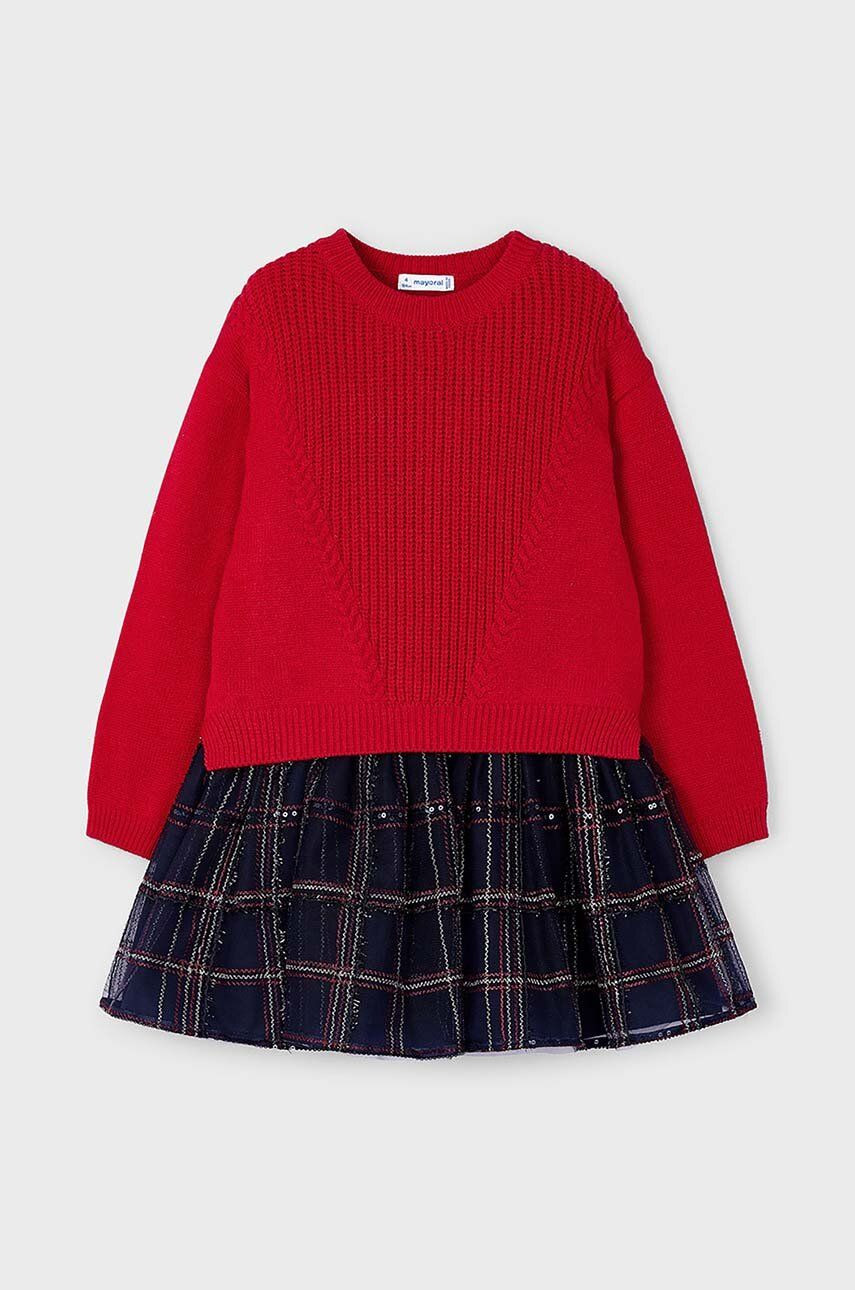 Mayoral červená farba, mini, áčkový strih, 4912