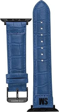 Steve Madden Remienok krokodíly vzor pre Apple Watch 38 mm / 40 mm / 41 mm modrý