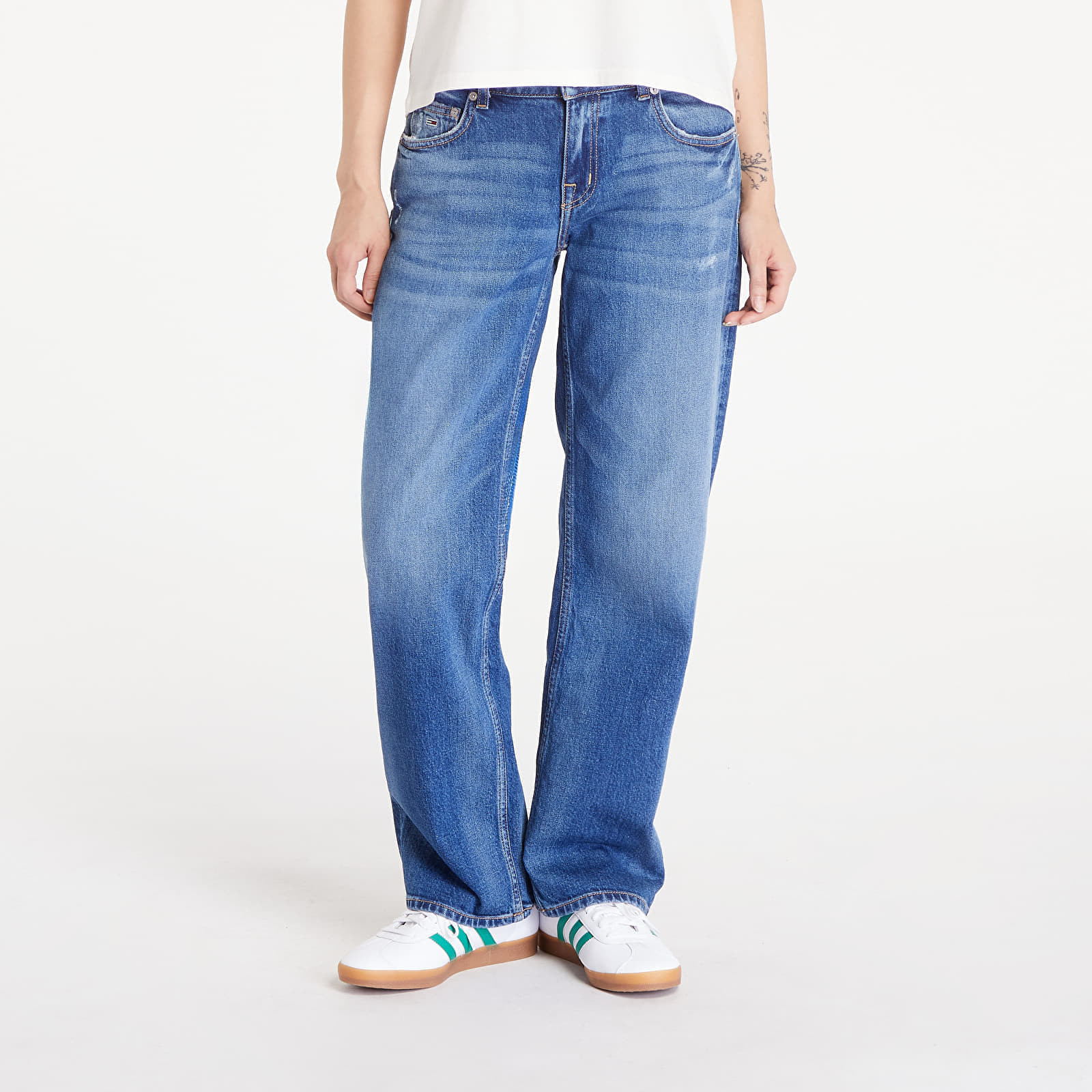 Džínsy Tommy Jeans Sophie Low Rise Straight Distressed Jeans Denim Medium W29/L30