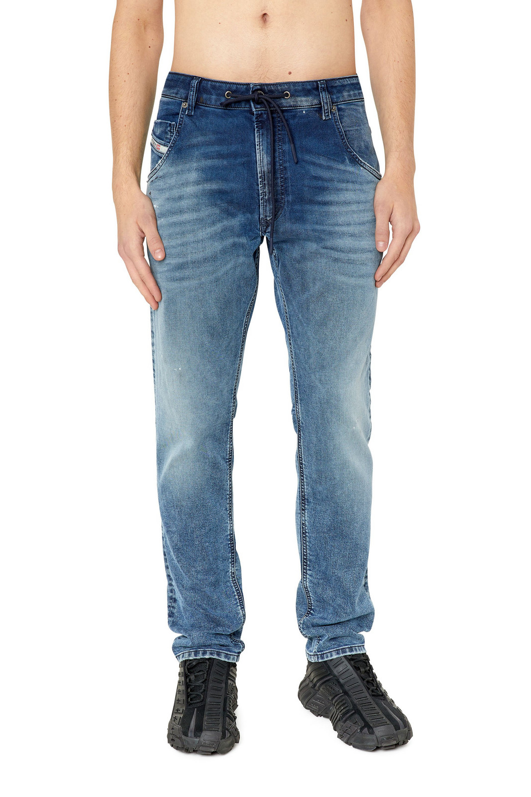 Rifle - Diesel KROOLEY-Y-NE L.32 Sweat jeans  modré