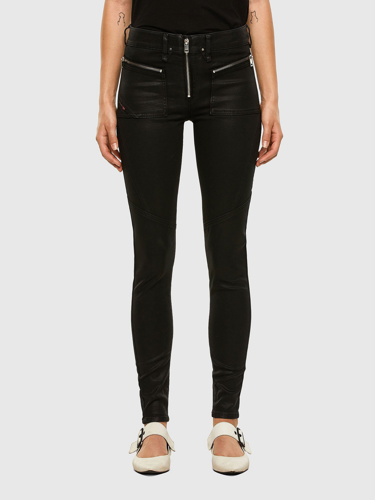 Diesel Rifle - SLANDYBKX  L.34 TROUSERS čierne