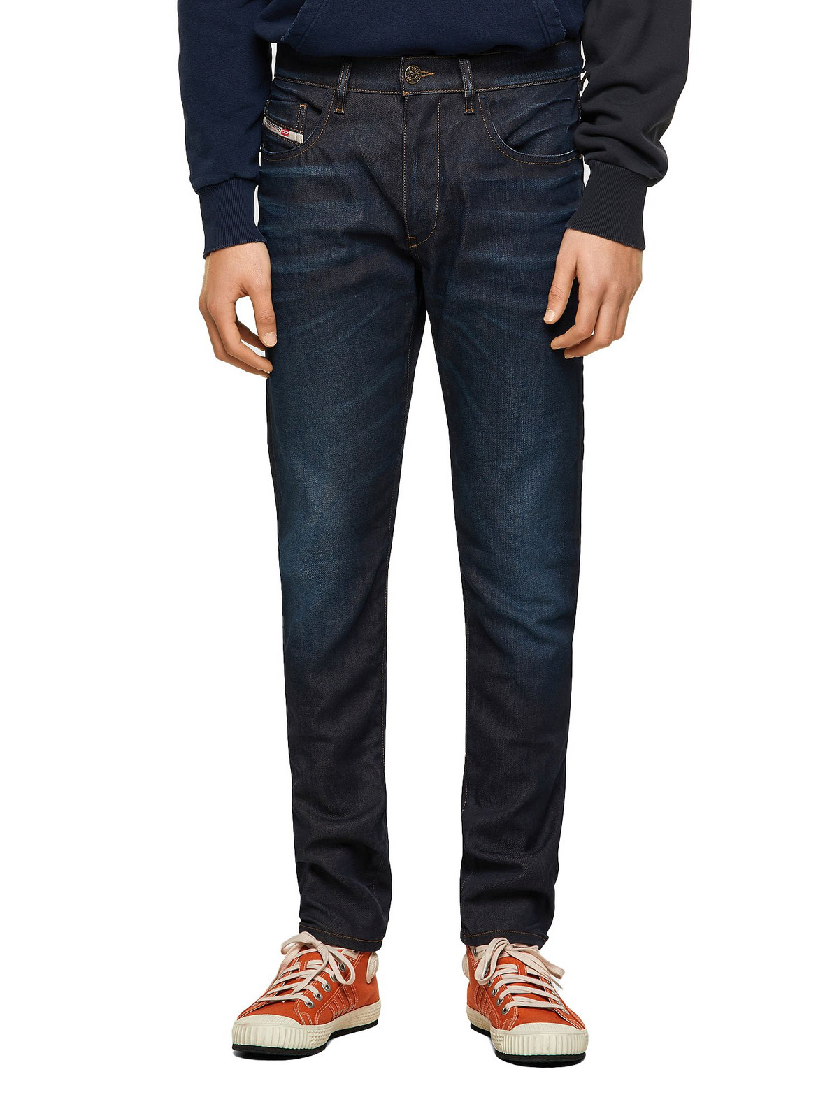 Diesel Rifle - DSTRUKT  L.34 TROUSERS modré