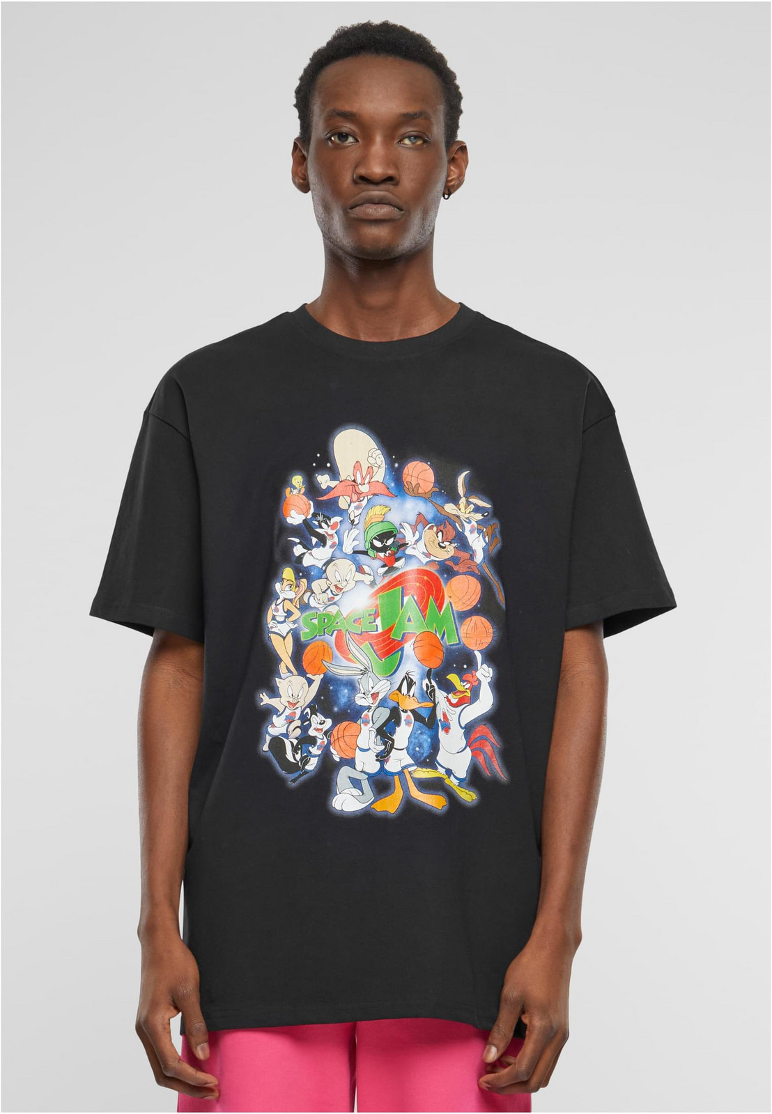 Men's T-Shirt Space Jam Teamwork Oversize Black