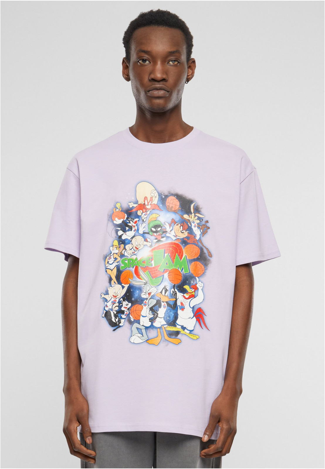 Men's T-Shirt Space Jam Teamwork Oversize Purple