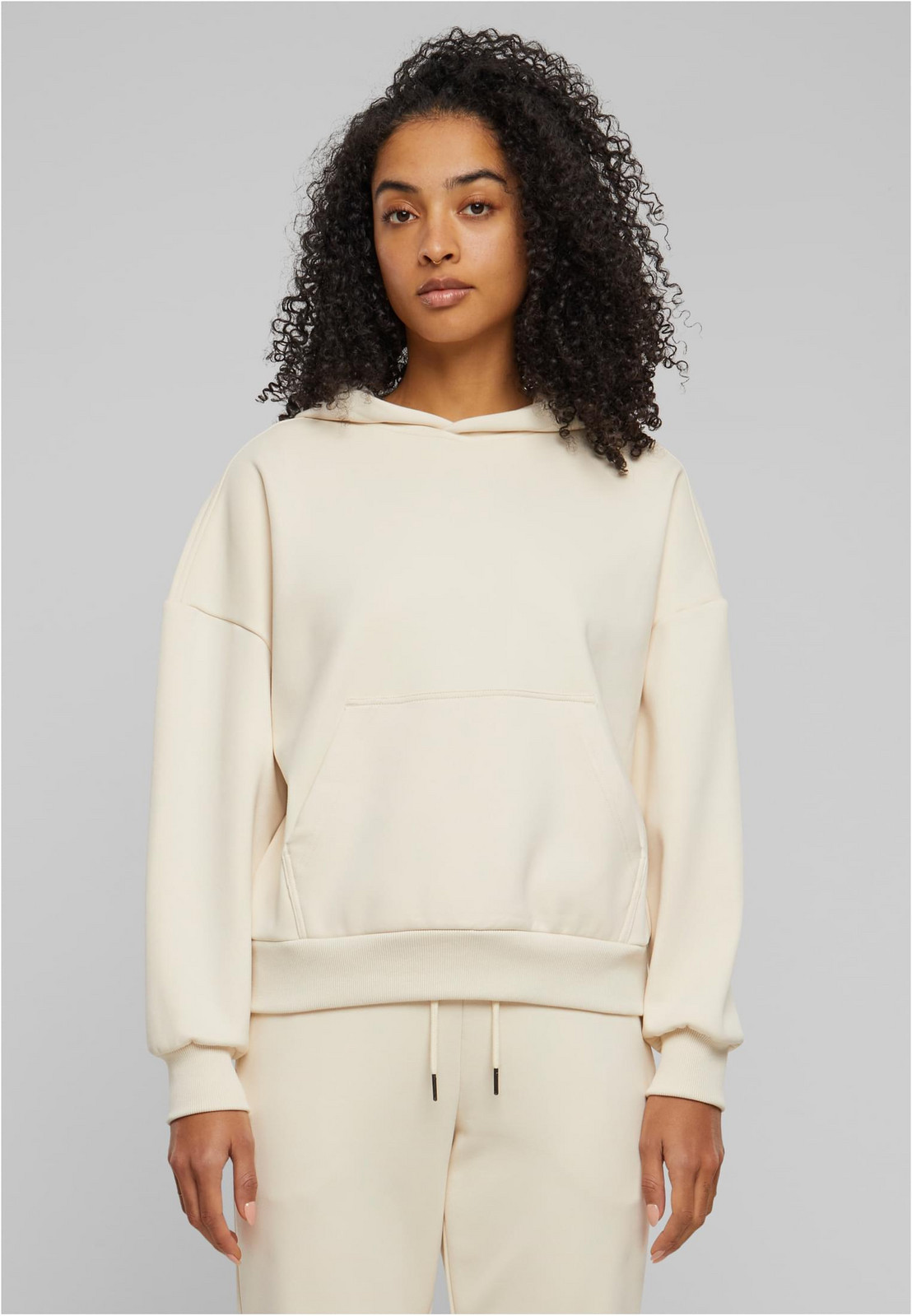 Women's Cozy Oversized Hoody Sweatshirt Cream