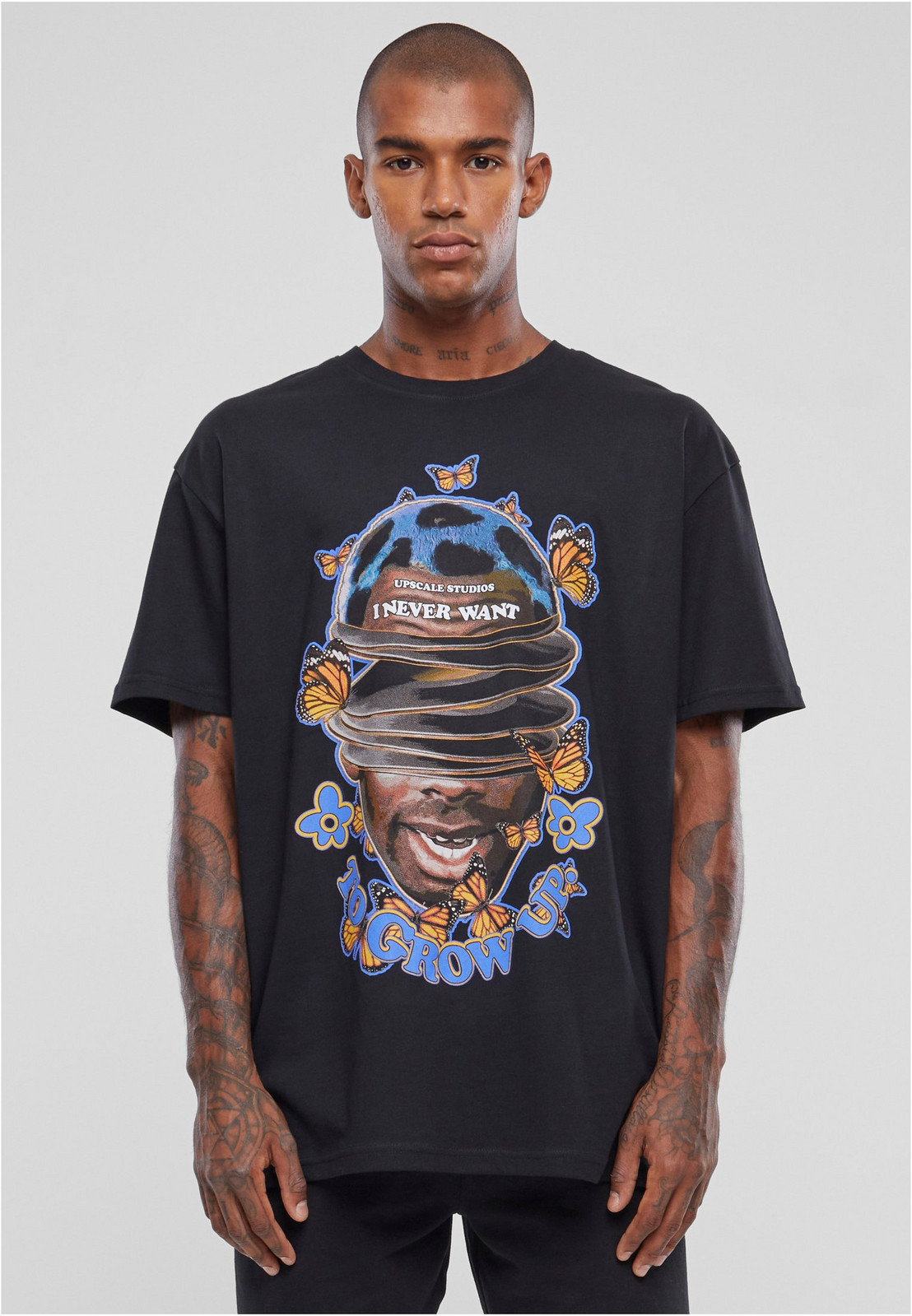 Men's T-shirt Grow Up Oversize Black