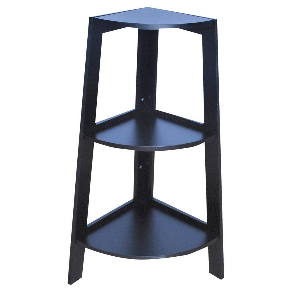 Rohový regál Čierna