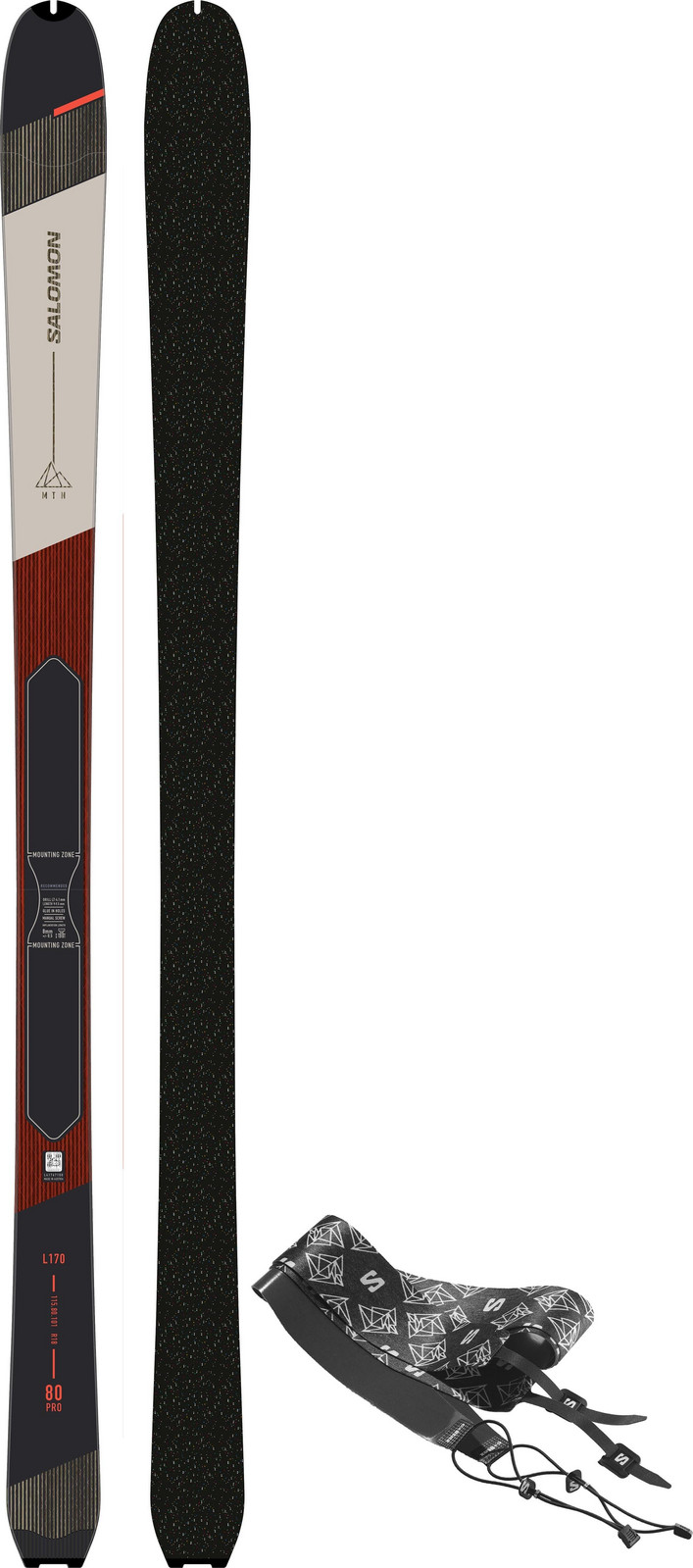 Skialp lyže Salomon MTN 80 Pro + Skins Veľkosť: 158 cm