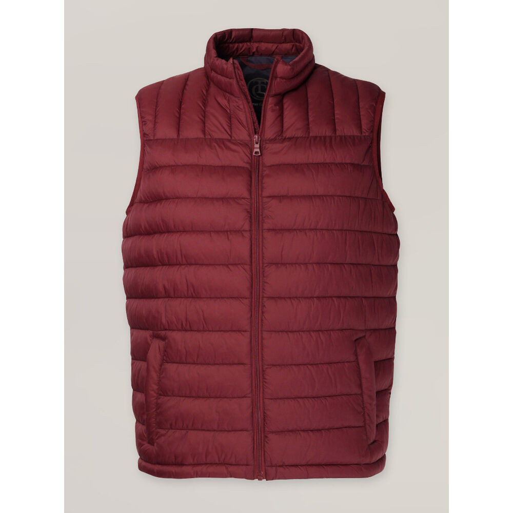 Pánska pohodlná prešívaná vesta v bordovej farbe 16647