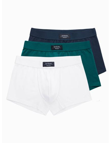 Pánske jednofarebné boxerky BASIC s elastanom 3 pack mix