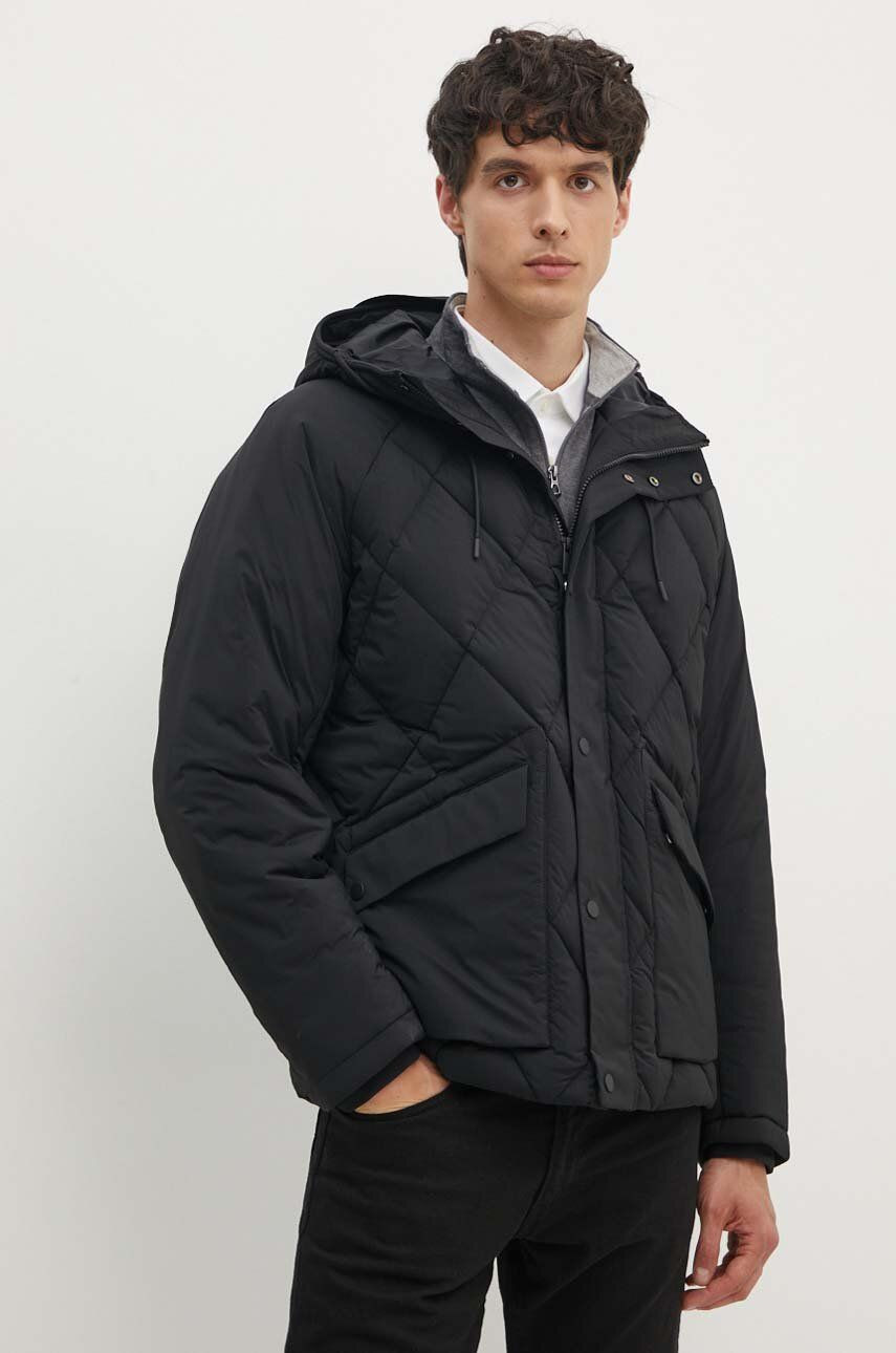 Páperová bunda BOSS pánska, čierna farba, zimná, 50519959