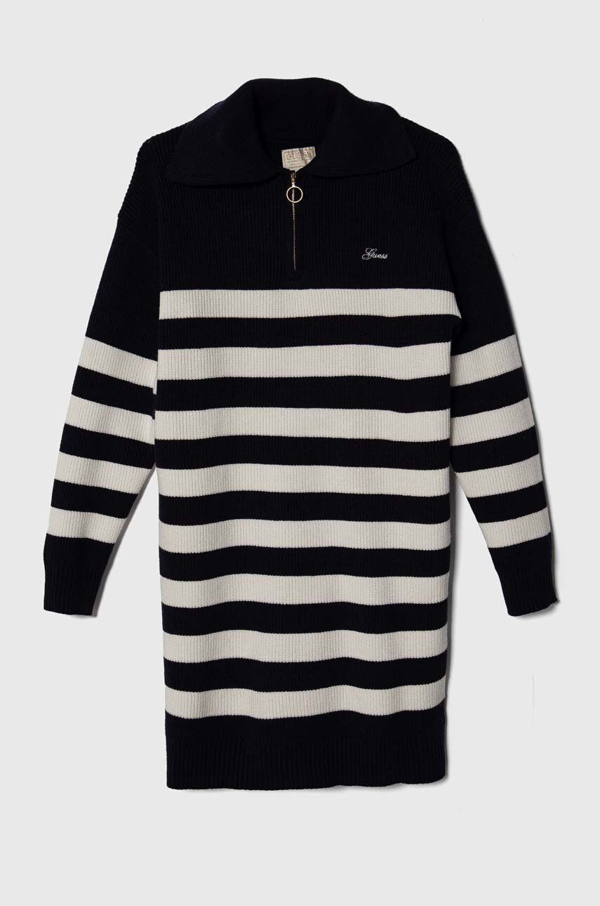 Dievčenské šaty Guess tmavomodrá farba, mini, oversize, J4YK16 Z3FU0