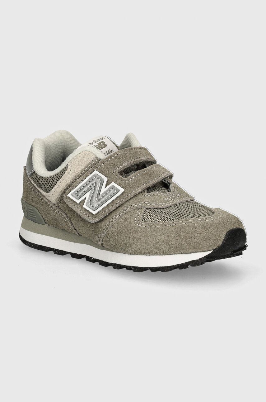 Detské tenisky New Balance 574 šedá farba, PV574EVG