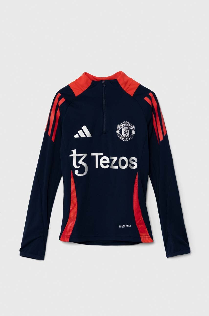 Detská mikina adidas Performance MUFC TR TOPY tmavomodrá farba, s potlačou, IT4242