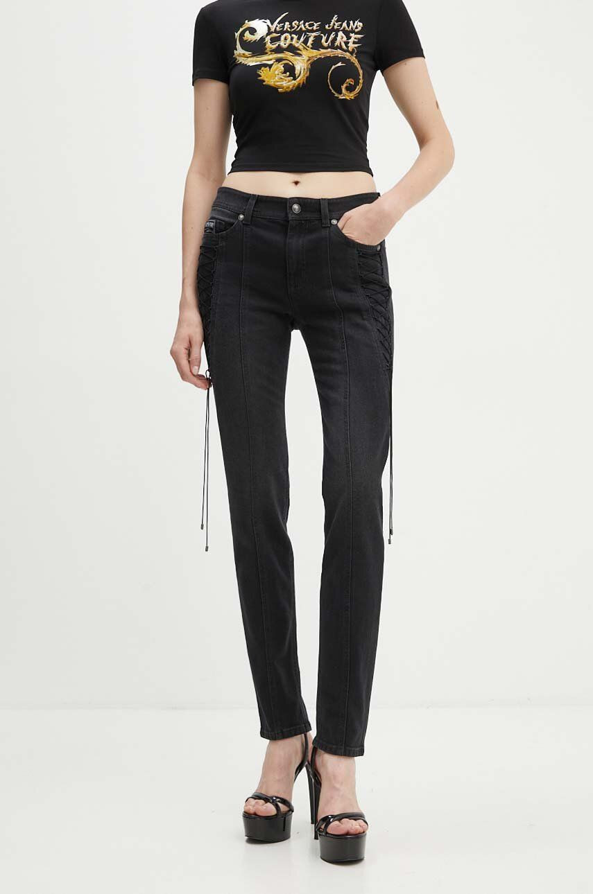 Rifle Versace Jeans Couture Melissa dámske, čierna farba, 77HAB501 DW060F19