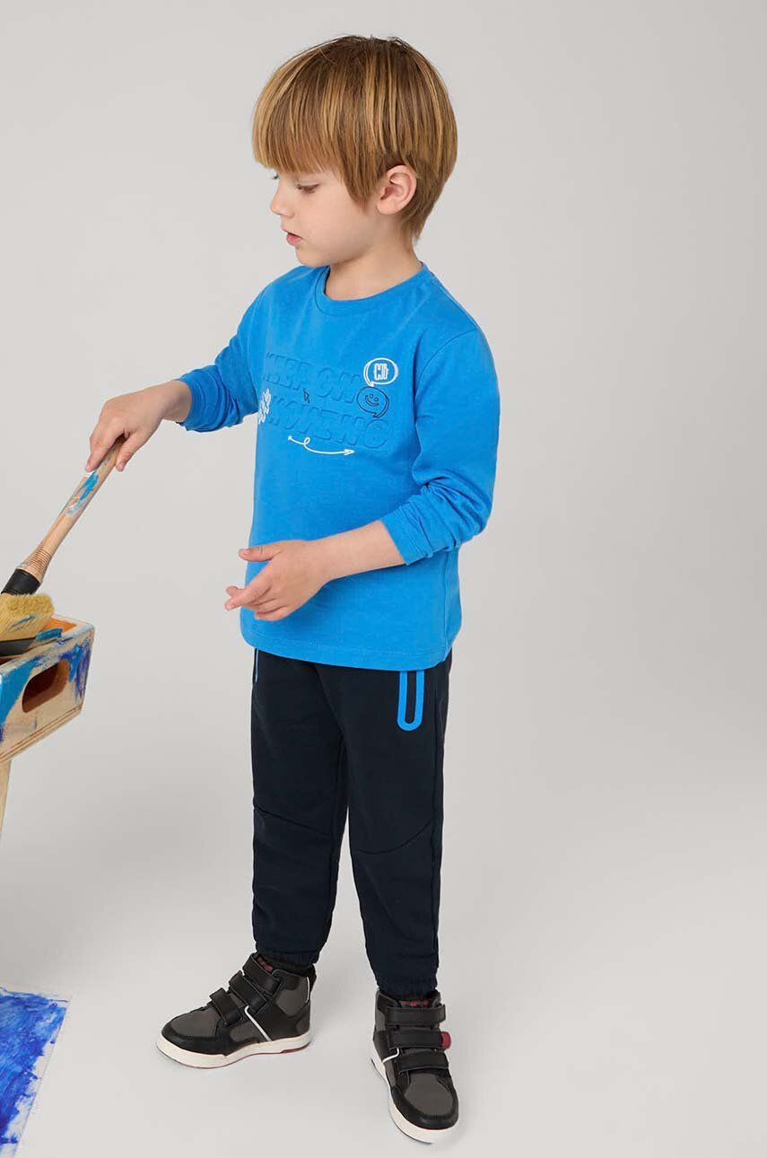 Detské tepláky Mayoral tmavomodrá farba, jednofarebné, 4542