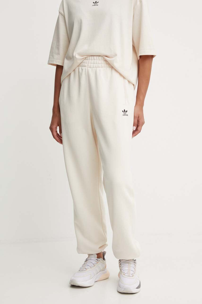 Bavlnené tepláky adidas Originals béžová farba, jednofarebné, IY4995