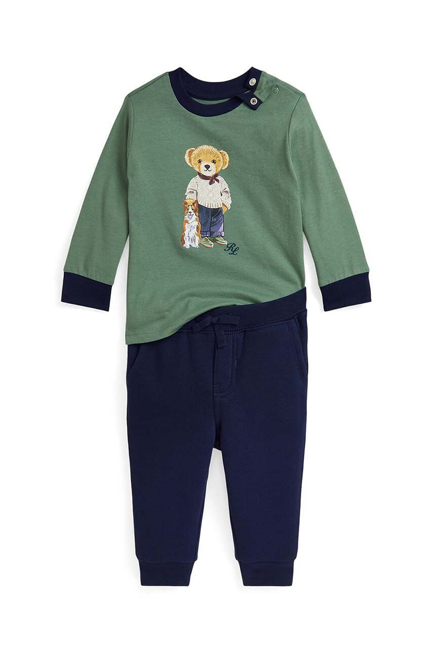 Tepláková súprava pre bábätká Polo Ralph Lauren tmavomodrá farba, 320952883001