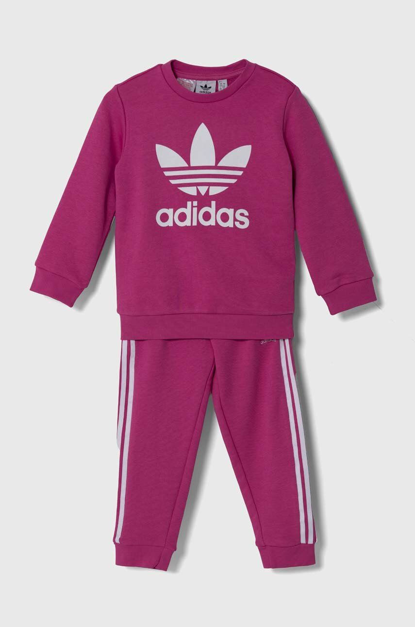 Detská tepláková súprava adidas Originals CREW SET ružová farba, IX5149