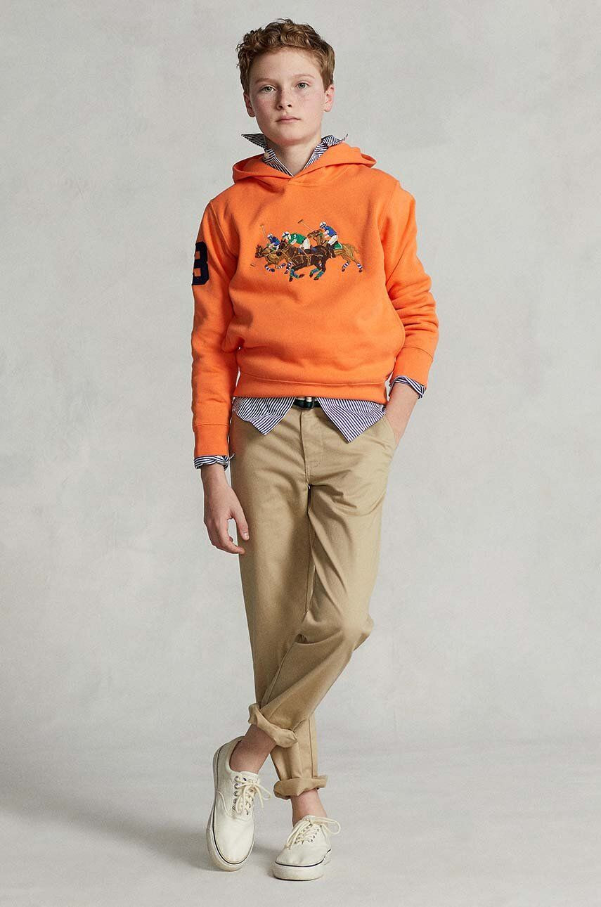 Detské nohavice Polo Ralph Lauren béžová farba, jednofarebné, 323855394002