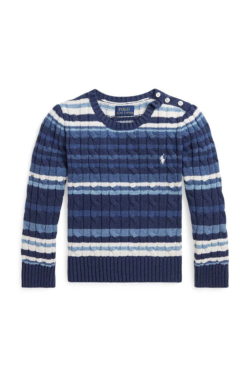 Detský sveter Polo Ralph Lauren tmavomodrá farba, 312940988001