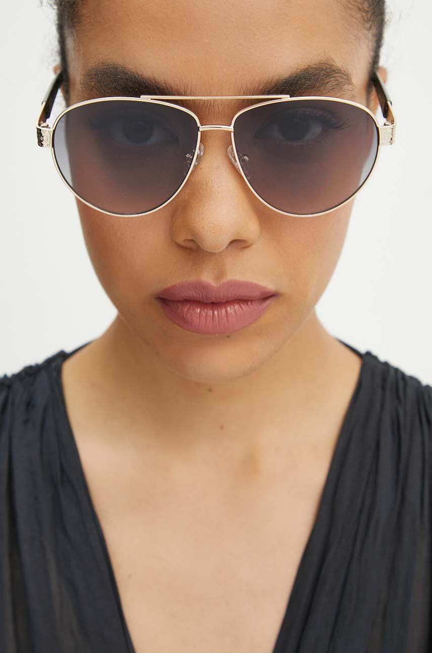 Slnečné okuliare Guess dámske, zlatá farba, GF0414 32B