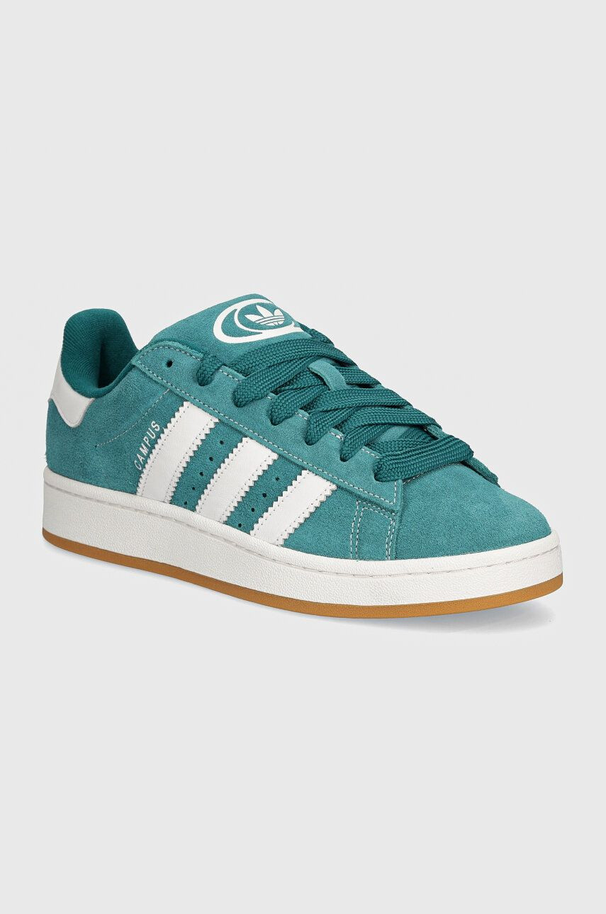 Semišové tenisky adidas Originals Campus 00s zelená farba, ID1437