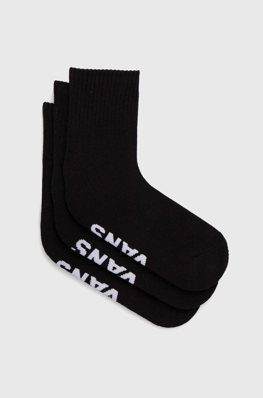 Ponožky Vans 3-pak čierna farba, VN000FV7BLK1