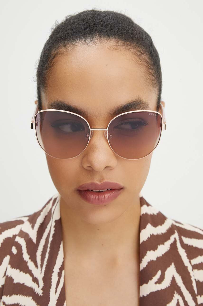 Slnečné okuliare Guess dámske, zlatá farba, GF6172 28F