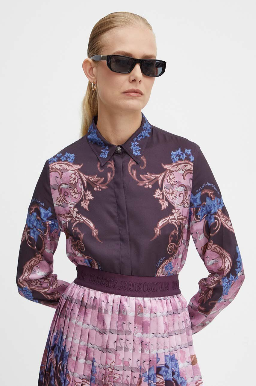 Košeľa Versace Jeans Couture dámska, regular, s klasickým golierom, 77HAL2P1 NS532