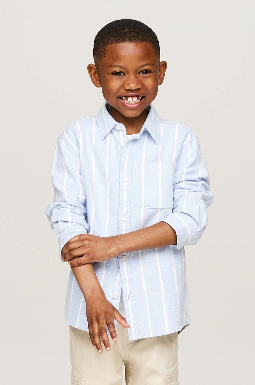 Detská bavlnená košeľa Tommy Hilfiger KB0KB09081