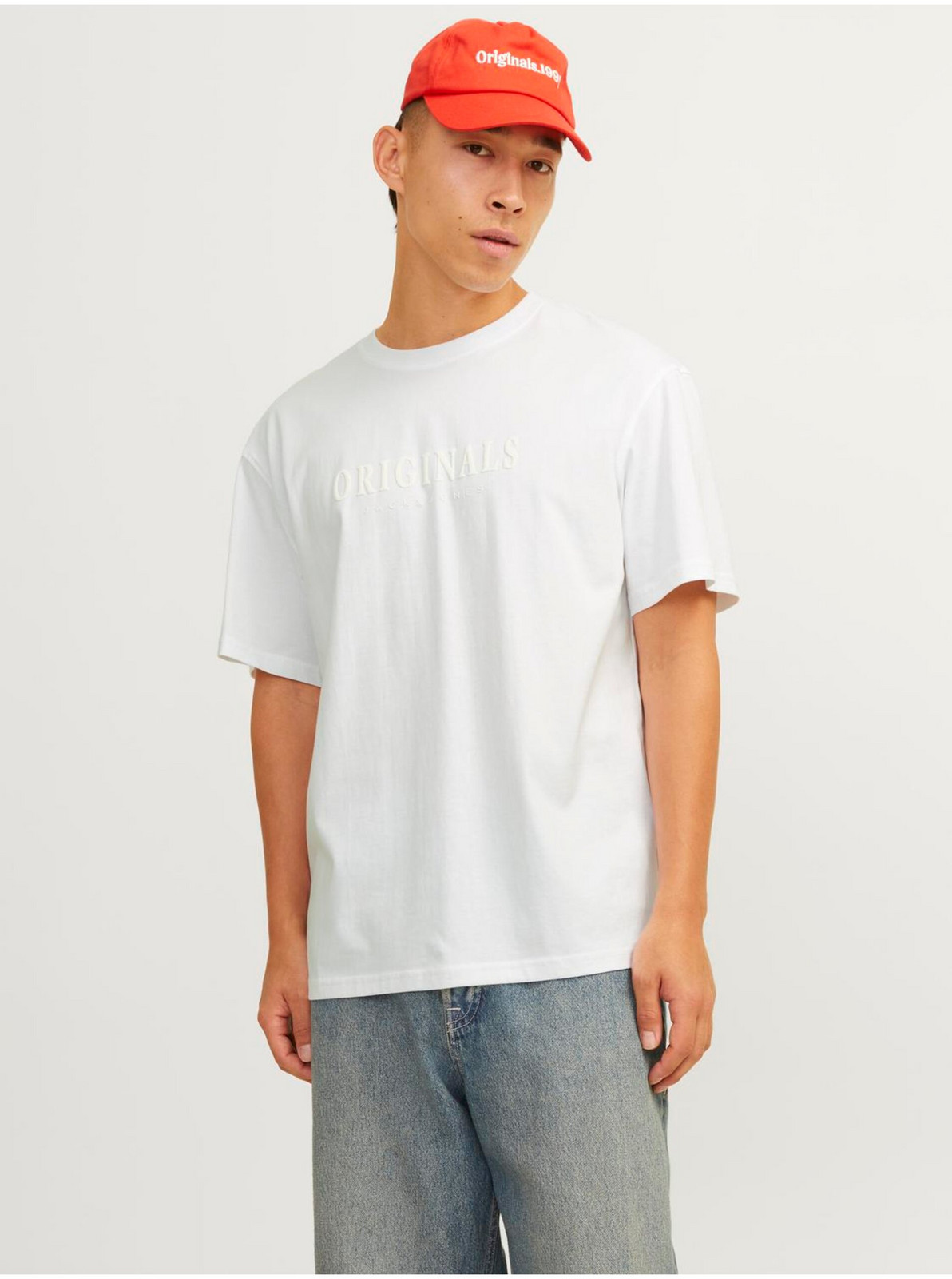 Biele pánske tričko Jack & Jones Frederiks