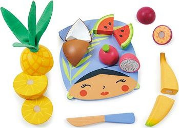 Tender Leaf Dřevěná sada tropického ovoce na krájení Tropical Fruit Chopping Board