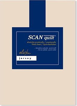 SCANquilt plachta na posteľ JERSEY ELASTIC LYCRA béžová 140 × 200 cm